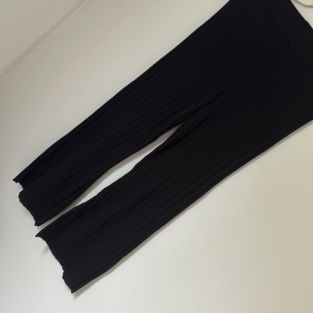 Knit flared pants